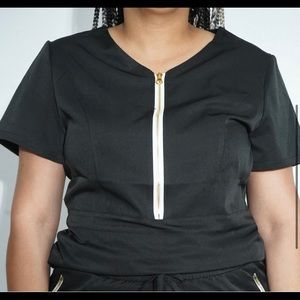 Sade’ Black Scrub Top